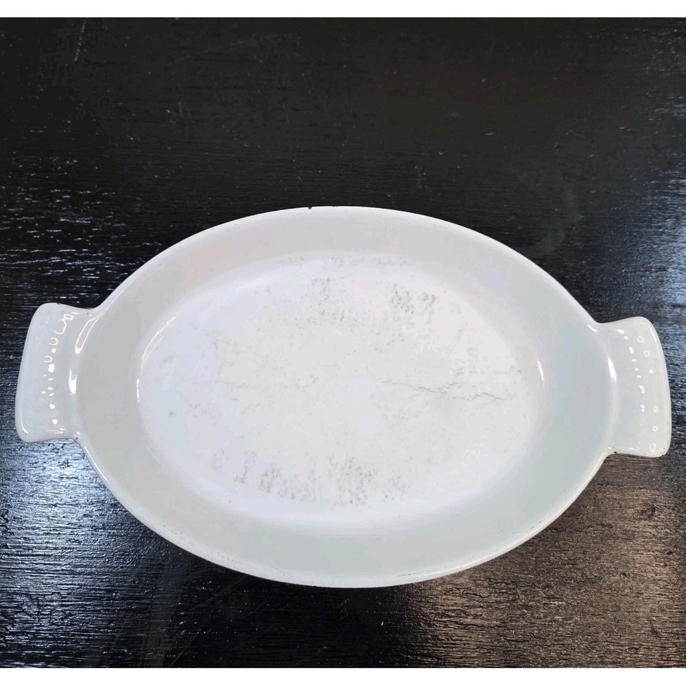 Vintage Le Creuset #24 Orange Au Gratin Oval Baking Dish Made In France